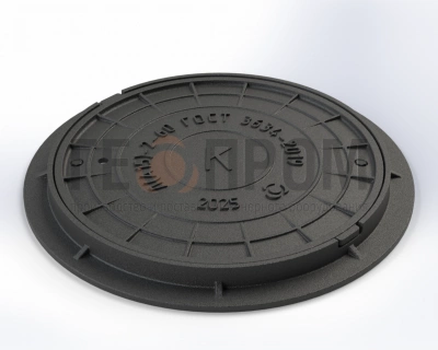 люк канализационный чугунный легкий л(а15)-2-60 (к, в, д, тс) с з/у