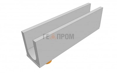 лоток водоотводный бетонный standart dn150 h=255 с вертикальным водосливом
