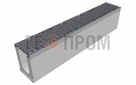 лоток водоотводный бетонный super dn100 h=210 с решеткой чугунной вч (комплект) кл. c250
