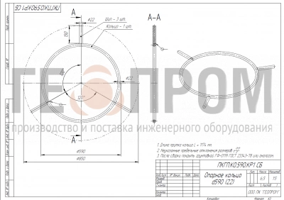 опорное кольцо для крышек кр-1