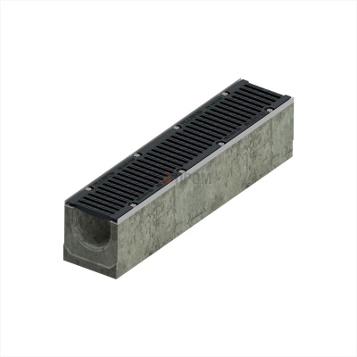 Лоток водоотводный бетонный ГЕОПРОМ 150/180/100 с решеткой